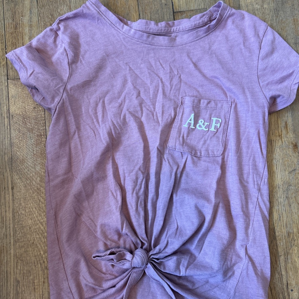 Abercrombie‎ Fitch Soft As A&F Short Sleeve Shirt Small Pink A&F Logo Y2K